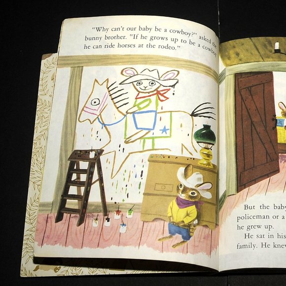 VTG Richard Scarry Little Golden Book 'When Bunny Grows Up' 1955 Easter Gift - Picture 4 of 12